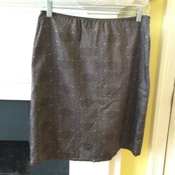 Vintage NWT GAP Skirt Patterned Brown Y2K Cotton - Sz 4 - Picture 1 of 14